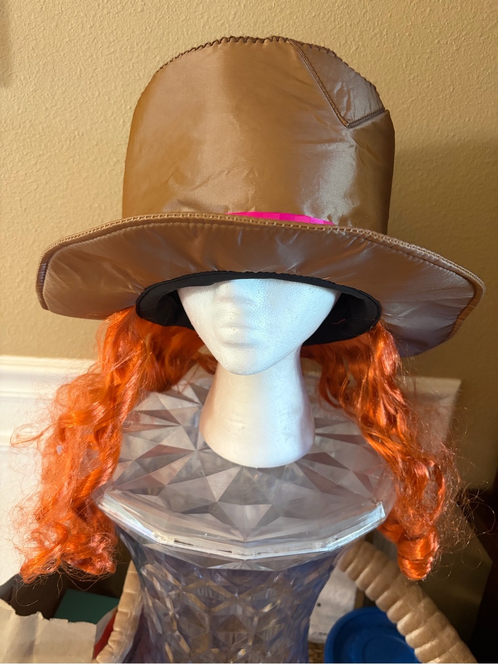 Disney Store Mad Hatter Red Hair Adult Hat NWT!